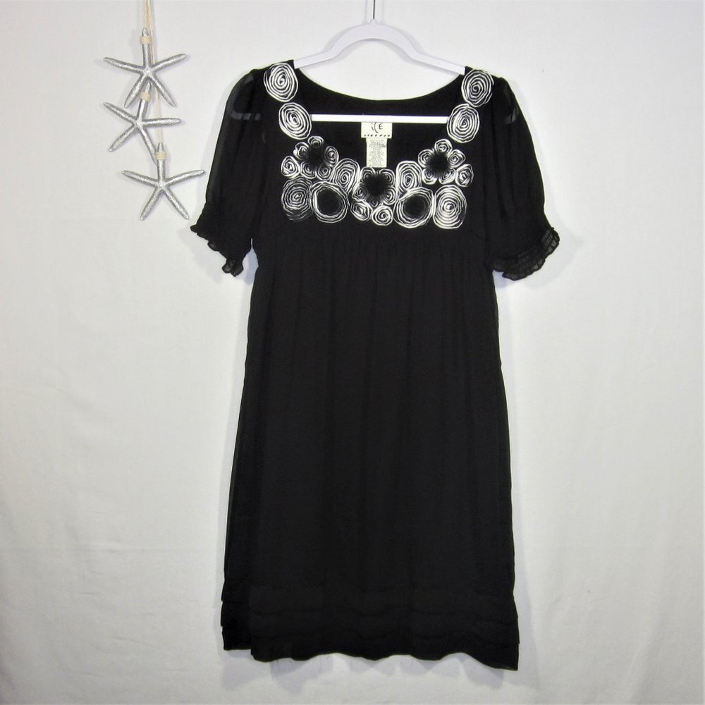 ICE Ruffle Dress Black Size 10